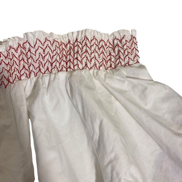 Romeo + Juliet Mexican Embroidered Off‎ the Shoulder Top Size L Boho Cottagecore - Picture 5 of 14